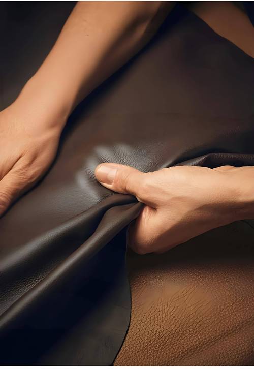 PU leather texture compared with genuine leather