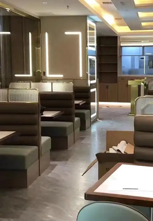 Modern restaurant booth seating upholstery